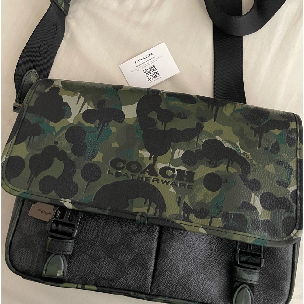 Coach leather messenger bag